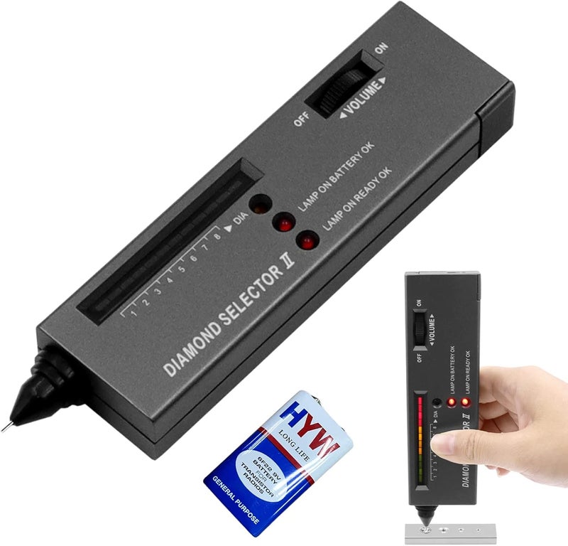 EWUHRY Portable Thermal Conductivity Meter Drill Pen High Accuracy Diamond Gem Detector Diamond Tester Professional Jewelry Tester,Detection and Identification of The Authenticity of Diamond Crystal Tools - Image 1